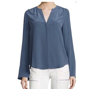 New Joie Ceegan Silk bell cuff blouse in size XS